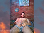 Preview 6 of active 19cm big cock shows his feet, hairy macho ass and ends up masturbating!
