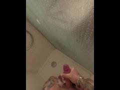 Jerking off in the shower