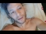 sexy boy shows his ass, his cock and cums on his abs part 2