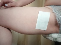 Female Ghost Tattoo-Sexy busty beauty tries temporary tattoo-ASMR