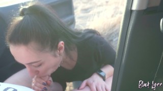 Outdoor Car Blowjob / Cum Swallow