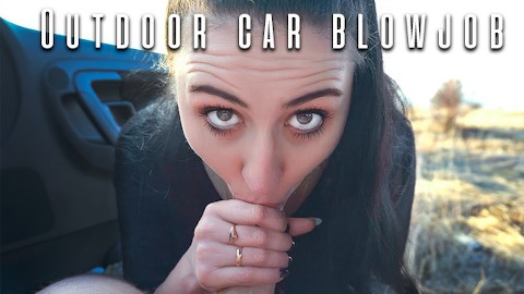 Outdoor Car Blowjob / Cum Swallow