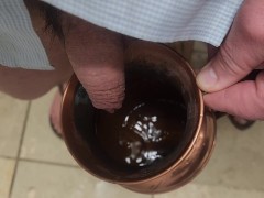 Pissing in the copper jar