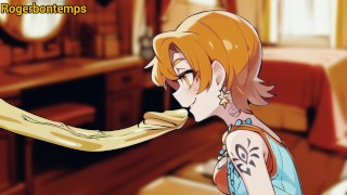 Nami zuigt Luffy Hentai Pijpbeurt Cartoon One Piece