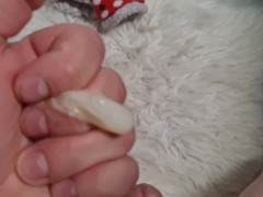 I squirted in a condom today. Look at that cumshot and the condom full of sperm. Which one would lik