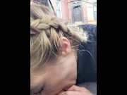 Preview 3 of Getting caught during public bj. Woman sees me cum in her mouth and hold her head down