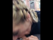 Preview 6 of Getting caught during public bj. Woman sees me cum in her mouth and hold her head down