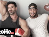 BROMO - Horny Shaven-Headed Top Jason Vario Rims Mateo Zagal Getting Him Ready For His Hard Cock
