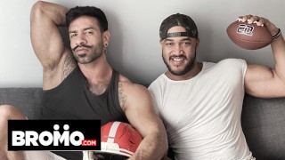 BROMO Horny Shaven-Headed Top Jason Vario Rims Mateo Zagal Preparing Him For His Hard Cock