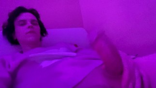Femboy play with his big dick