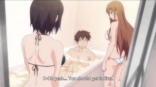 Секс в горячей ванне в душе