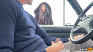 I pulled my dick out in the parking lot and a chick from the street sucked it