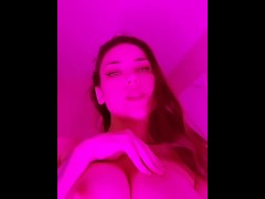 Magenta light compilation big tits big ass curvy model rides dildo