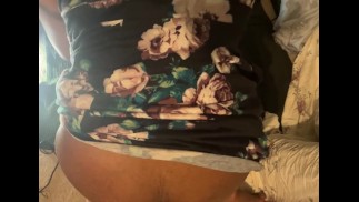 POV Of Fuck Machine Fucking Black Crossdresser Ass With White Dildo