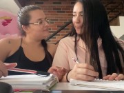 Preview 1 of Stepsister are Studyng and they get Horny