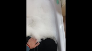Taking a bath with my clothes on