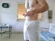 Preview 4 of You can see my cock through my white shorts