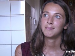 Ersties - Tantalizing Tanja Rubs Herself Down With Oil Before Fingering Her Wet Pussy