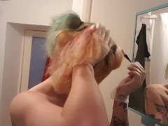 Alternative Girl Shaves Head