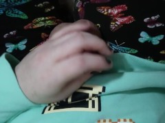 chubby t-girl masturbates with clear toy - Screenshot 13 of 16 - Tgirl