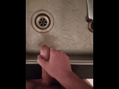 Big load of cum in the sink