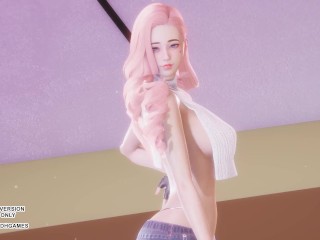 [MMD] LE SSERAFIM - Perfecte Nacht Seraphine Sexy Kpop Dance League of Legends Ongecensureerde Hentai 4K 6