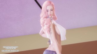 [MMD] LE SSERAFIM - Perfecte nacht Seraphine Sexy Kpop Dance League of Legends Ongecensureerde Hentai 4K 6