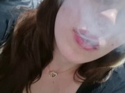 Preview 1 of close up smoke blowing