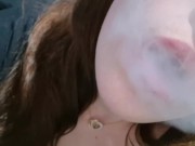 Preview 6 of close up smoke blowing