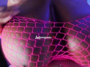 Preview 3 of Neon Fishnet Titty Fuck - Londynn Vega