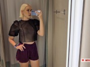 Preview 5 of Try On Haul Transparent Clothes, Completely See-Through. At The Mall. See on me in the fitting room