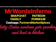 Preview 3 of Audio Erotica - Easter Dress - College Slut Gets Fucked and Bred In Kitchen at Picnic