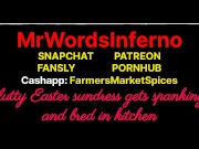 Preview 5 of Audio Erotica - Easter Dress - College Slut Gets Fucked and Bred In Kitchen at Picnic