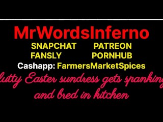 Audio Erotica - Easter Dress - College Slut Gets Fucked and Bred in Kitchen at Picnic