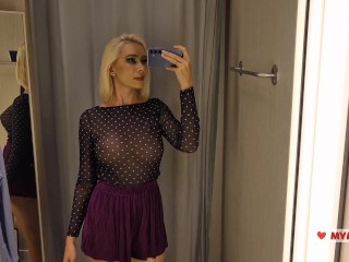 Completely See Through Clothes. Try On Haul Transparent Clothes, At The Mall. Public fetish