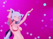 Preview 1 of 【MMD Hololive 4k/60fps】《Shirakami Fubuki (白上フブキ)》~《DECO27 ft. 初音ミク Hatsune Miku ラビットホール Rabbit Hole》