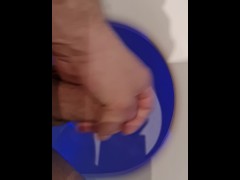 my seed in the toilet. I sprayed a toilet full of sperm. look at that big load and my big hard thick