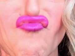 Lip Smelling Wearing Lipstick Compilation  👄💄
