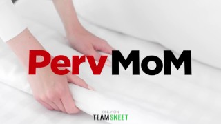 DAY 17 - Step mom at Valentine's day Shares Bed with Step son 🥰 Twice Creampie: Pussy and Oral 💦