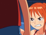 Preview 5 of Nami tries to take Luffy treasure and ends up getting fucked and filled with cum uncensored