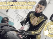 Preview 1 of Rubber Sounding and Fisting Treatment - Lady Bellatrix in medical play heavy rubber