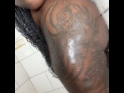 Preview 5 of Big Booty Ebony masturbate In Shower (FollowMeOnTwitter)shaynaughtyone