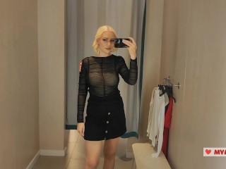Completely See Through Clothes, Try On Haul Transparent Clothes, at the fitting room