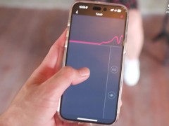 My wife makes me orgasm so hard in a cafe by using remote control toy - SKTER10