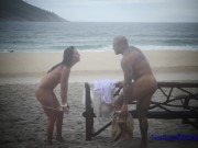 Preview 3 of Public Beach Fuck - Real Amateur Couple - Renewing Vows and Beach Sex