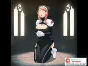 Preview 1 of Cute Girl Passes The Exam To Become A Nun Herntai Story | High Quality Animated 4K 60Fps