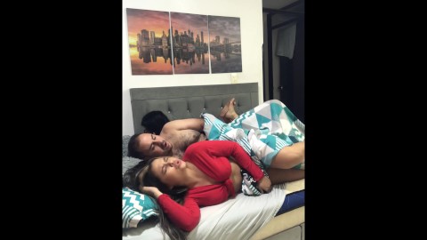 I hire two cute whores while one checks her cell phone, the big-ass whore fucks me with her deliciou