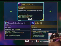 Ebony Gamer Girl Uses Fuck Machine While Playing Dead Cells on Normal