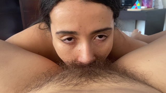 Lesbian sucking pussy hairy POV