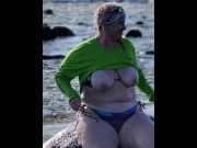 Preview 4 of Milf playing on a beautiful Mexican beach